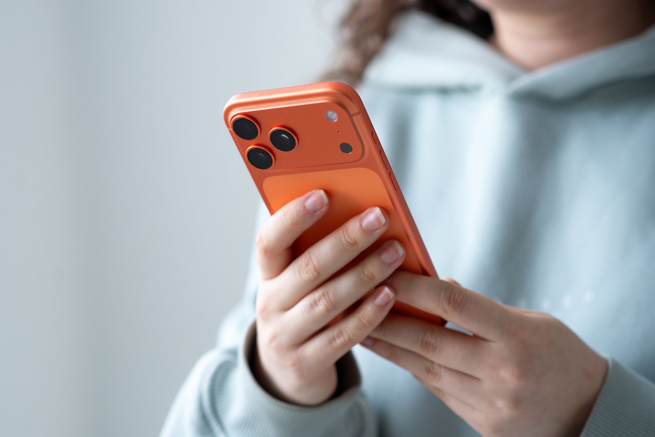 Woman looking at her phone